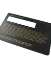 Carta di appartenenza del metallo di Matt Gold Plated Stainless Steel con il logo su ordinazione