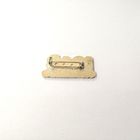 L'etichetta rotonda del metallo placca il distintivo di Pin di colore argento/dell'oro che placca la progettazione libera