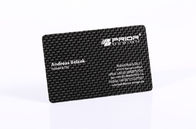 Biglietti da visita resistenti del PVC del nero del graffio, carte del membro della fibra del carbonio di 85x54x0.5mm