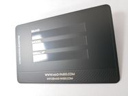 Biglietti da visita neri del metallo con il pannello di firma UV lucido di scrittura di stampa