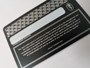 Biglietti da visita neri opachi durevoli del metallo con il pannello d'argento di firma e di stampa