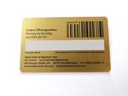 Carte del PVC stampate abitudine di Eco con la firma metallica di numero di serie di rivestimento dell'oro del Silkscreen