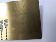 Carta d'ottone su misura del membro di affari del metallo dell'oro con il logo 85x54mm del laser incissione all'acquaforte