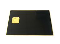 Stampa nera della carta di appartenenza del metallo dell'oro brillante con il chip