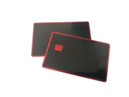 Carta di credito in bianco nera rossa del metallo del nastro dell'oro dello specchio con Chip Slot