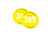 2 piatti dell'etichetta del metallo dei fori hanno personalizzato il diametro di Logo Tag 70mm del metallo