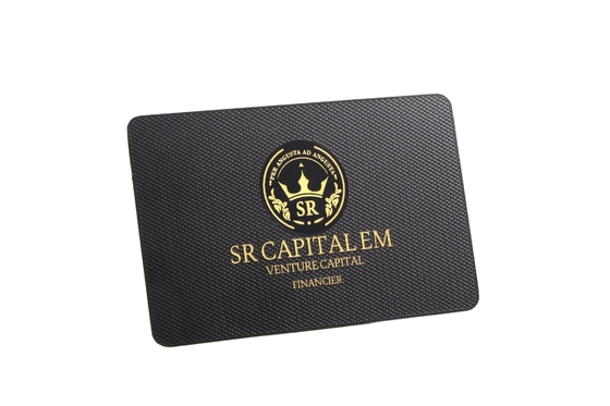 Dimensioni carta di credito Acciaio Ottone Metallo Carta nera Logo inciso al laser Stampa serigrafica