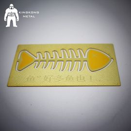 Soppressione il biglietto da visita brillante su misura del metallo dell'oro scavano fuori il logo incissione all'acquaforte