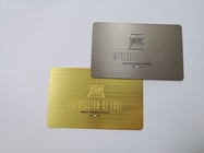 i biglietti da visita del metallo di spessore di 0.5mm incidono Logo Silver Gold Brushed Finish