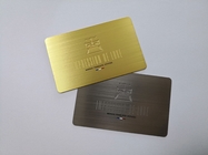 i biglietti da visita del metallo di spessore di 0.5mm incidono Logo Silver Gold Brushed Finish