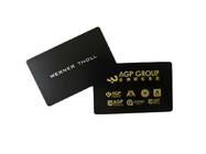 Matt Black Metal Business Cards d'ottone d'acciaio con il laser incide Logo Name