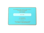Logo in velluto liscio con stampa Metal Membership Card Nome utente laser blu