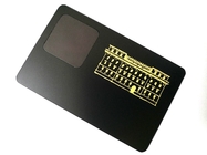 Biglietto da visita NFC in metallo MF nero opaco con frequenza 13,56 mhz