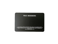 Logo bianco della stampa del Silkscreen di Matte Black Metal Membership Card