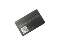 Il laser incide la carta di credito del QR Code del supermercato VIP della banda magnetica di Matt Black Metal Business Cards