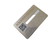 L'argento del metallo della carta di appartenenza VIP del pannello di firma del QR Code ha glassato