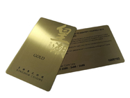 Biglietto da visita in metallo in acciaio inossidabile color oro spazzolato con logo inciso