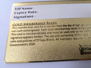 L'oro nero del metallo ha glassato il membro di VIP la firma della carta che di regalo personalizza