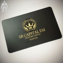 Biglietti da visita neri opachi del metallo dell'elite VIP dello strato, biglietti da visita neri personali dell'oro bianco