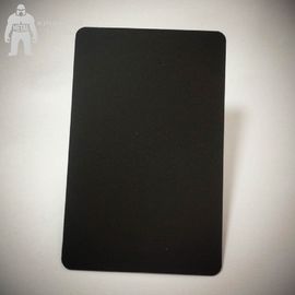 Biglietti da visita neri opachi in bianco del metallo, biglietti da visita neri della pianura 85x54x0.3mm