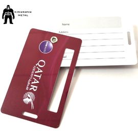 Viaggio personale etichette inciso 85*54mm stampabili dei bagagli dell'acciaio inossidabile