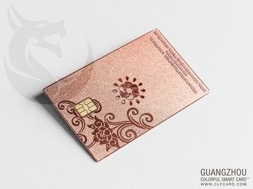 Biglietti da visita Advertisementing placcato dorato inciso abitudine del metallo dell'oro di VIP Rosa