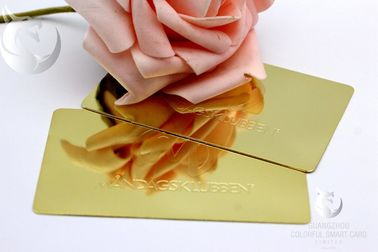 Biglietti da visita Advertisementing placcato dorato inciso abitudine del metallo dell'oro di VIP Rosa