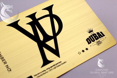 Biglietti da visita Advertisementing placcato dorato inciso abitudine del metallo dell'oro di VIP Rosa