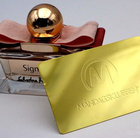 Regalo creativo popolare impresso metallico spazzolato di affari dei biglietti da visita dell'oro