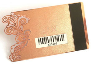 Regalo creativo popolare impresso metallico spazzolato di affari dei biglietti da visita dell'oro