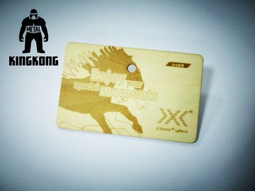 Carte di legno del chip RFID di  1K IC con serigrafia dell'incisione