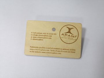 Carta di legno del membro di affari di dimensione della carta di credito CR80 con il chip di NFC IC 13.56MHZ