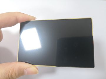 Carta assegni nera opaca normale del metallo di abitudine 0.8mm con il foro del chip del contatto