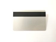 Carte lucide d'argento di lusso del PVC dello spazio in bianco con la banda magnetica toccata nera di Hico