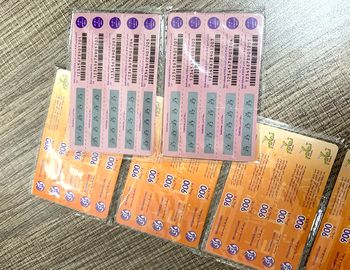 Lucentezza di stampa della carta del graffio del biglietto di lotteria/laminazione di carta su ordinazione di Matt
