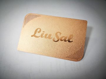 Carta di appartenenza placcata del metallo dell'oro di Rosa con il logo di Custom Company/biglietti da visita del metallo