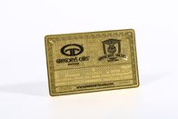 Carta di appartenenza placcata oro di qualità superiore del metallo trasparente