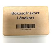 Rfid di legno d'incisione lavabile Smart Card con il codice a barre