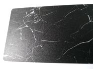 Bolla che ricopre il biglietto da visita di marmo glassato nero di 85x54mm