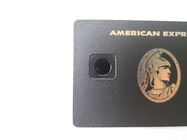 Grande Chip Hole Frosted Laser Engrave Matt Black Metal Cards