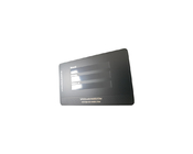 Matte Black Metal Business Cards unico CR80 con il logo di stampa uv lucido