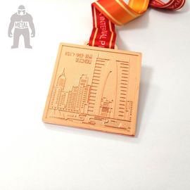 Medaglia d'oro premiata di Rosa della medaglia d'oro quadrata rotonda del metallo per la partita di funzionamento di Competetion del gruppo