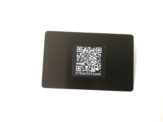 Carta di identità scrivibila astuta Matt Black Brush Finish di affari del metallo di NFC QR